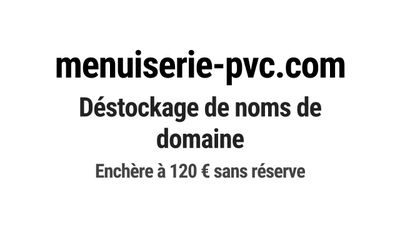 Nom de domaine menuiserie-pvc.com.