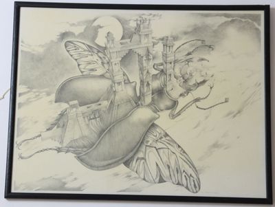une image représentant un dessin d'une main sur laquelle se pose un papillon