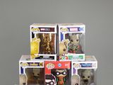 a lot of pop vinyl figures in the boxes
