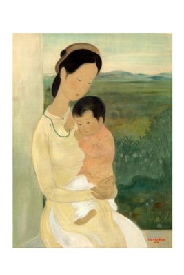 an image of a painting of a woman holding a baby in her arms