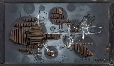 a picture of a piece of art made out of cigarettes