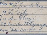 an old postcard with a handwritten message on it