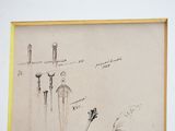 a drawing on the wall of a room with a picture of a violin