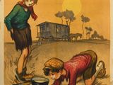Affiche française du film « Les Deux Gosses », représentant un garçon et une fille dans un champ