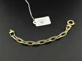 an image of a gold chain with a tag attached to it