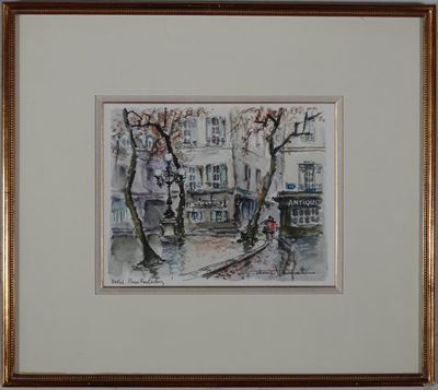 DENIS VERSPECHT (1919-1996) Paris, la place Furstenberg, aqu…