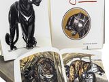 un livre sur lequel figure l'image d'un chat et d'un chien