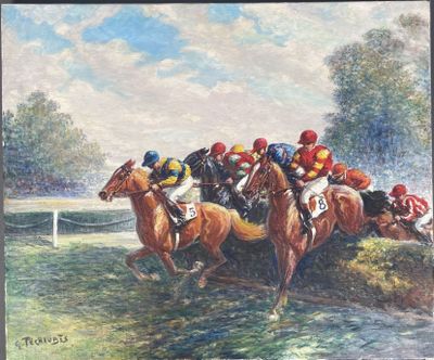 PECHAUBES Gena (1923-2019) Le saut de haies