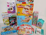 a lot of children ' s toys and games on the table