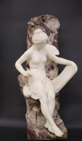 Émile Louis PICAULT (1833-1915) « Le cœur se souvient ». Marbre b...