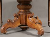 an image of a wooden table with two legs and a table top