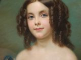 portrait of a young girl in a white dress