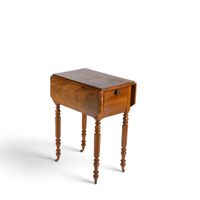 Petite table à volets abattants en placage d'acajou, ouvre à… (photo 3)