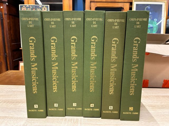 Grands musiciens, chefs-d'œuvre de l'art. Six coffrets contenant ...