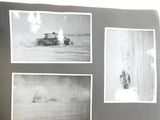 un livre contenant des photos de véhicules militaires dans la neige