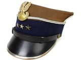 casquette à visière d'officier de la marine, ornée d'un aigle et d'étoiles dorés