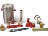 a lot of different items that are on a white surface