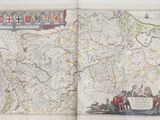 an old map of a country with a lot of people on it