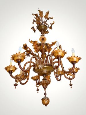 an image of a chandelier with five lights hanging from it ' s ceiling