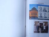 an open book with pictures of people on it