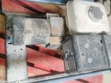 a box with some electrical equipment on top of a pallet