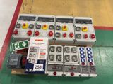 many different types of electrical equipment sitting on the floor