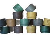 a pile of tin cans stacked on top of each other