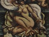 une image représentant un tableau où l'on voit deux femmes dans l'eau