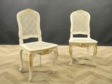 pair of louis xvi style cane back side chairs