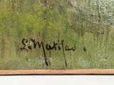 an image of a close up of a painting with writing on it