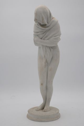 Jean Antoine HOUDON (d’après). Sujet en biscuit « L’hiver ou La f...