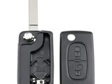 a close up of a car key case with a remote control