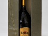 an open box with a bottle of wine inside of it