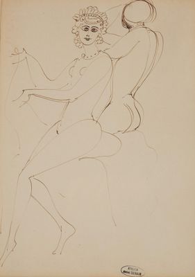 André DERAIN (1880-1954) Couple de personnages