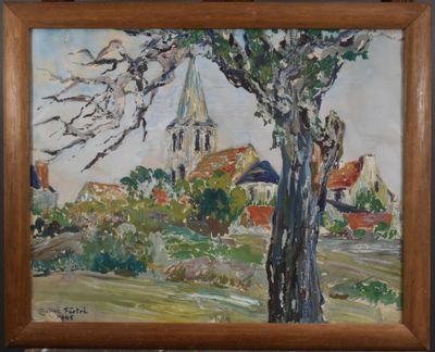 André Fertré (1886-1971) - Eglise de village sarthois