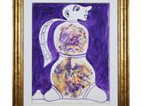 une image représentant un tableau sur lequel figure un vase orné d'un oiseau
