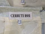 two labels on the back of a white shirt that says cerruti 1881