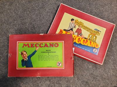 Lot De 5 Boîtes Meccano – Série Évolution – Bleu Et Rouge – Occasion