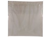 a close up of a plastic bag on a white background