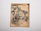 a picture of a drawing on the wall of a room