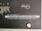 a close up of a computer motherboard with a sticker on it