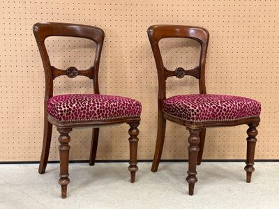 Paire de chaises en acajou fin XIX°