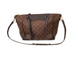louis vuitton brown monogram canvas and leather tote bag