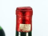 a close up of a bottle of wine with a label on it