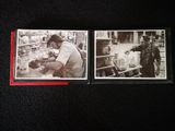 two black and white photos of a man and a woman