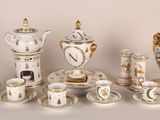 many different types of tea and coffee cups and saucers