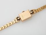 an 18k gold ladies ' s wrist watch, by cartier