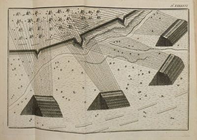 an old black and white drawing of a map of a city