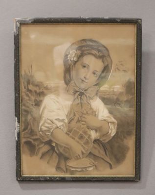 Ecole française du XIXe siècle Jeune fille au panier