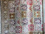a person standing on the floor with a rug on the floor